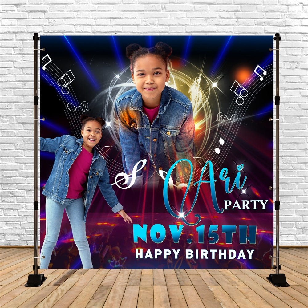 Customized Backdrop For Birthday Music Vibes Backdrop BRP6-81