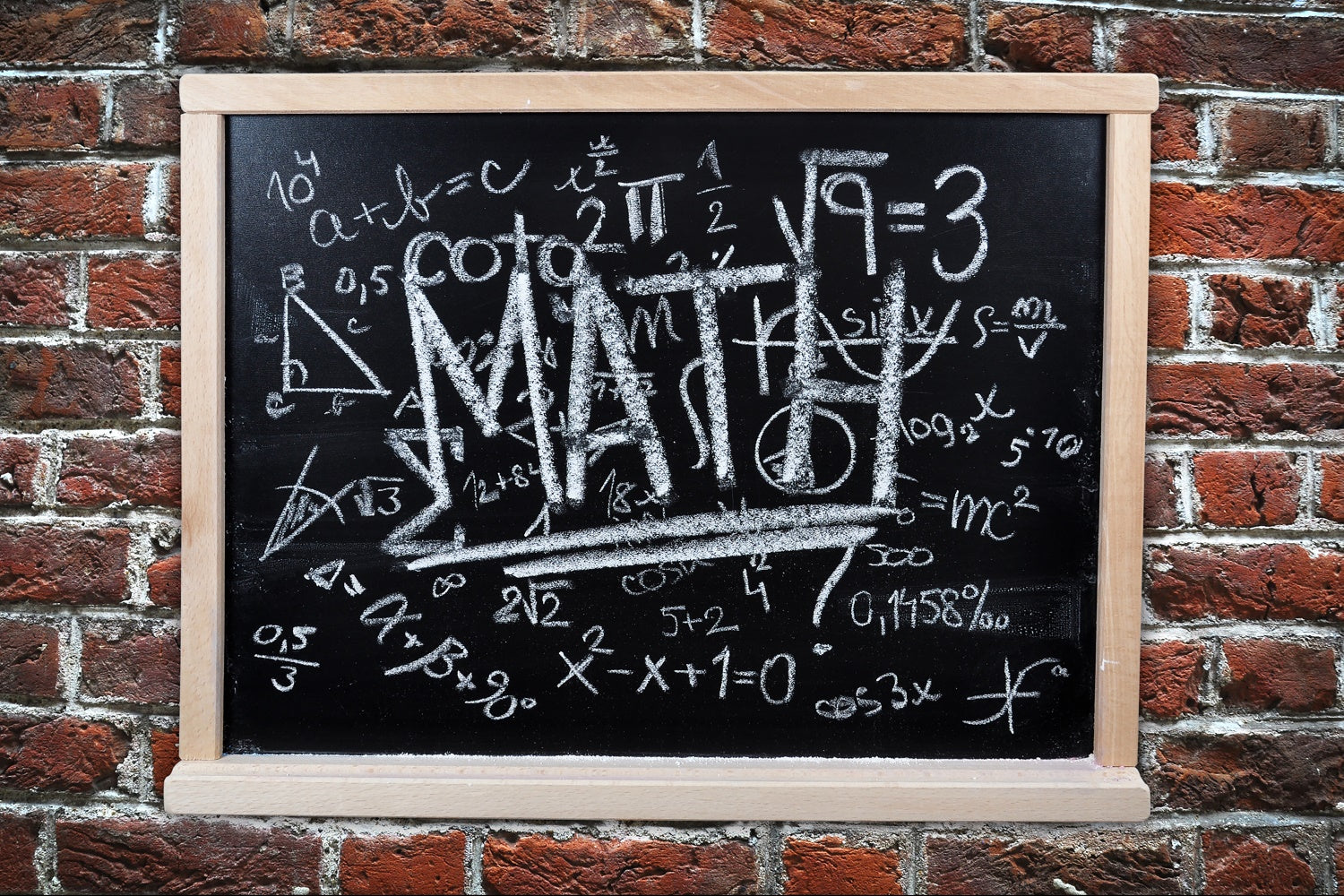 Math Newsletter Backdrop Back to School Math Blackboard Backdrop BRP7-19