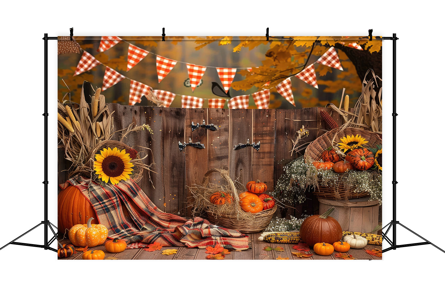 Wood Sunflower Food Autumn Backdrop for Photography BRP7-94 – Dbackdrop