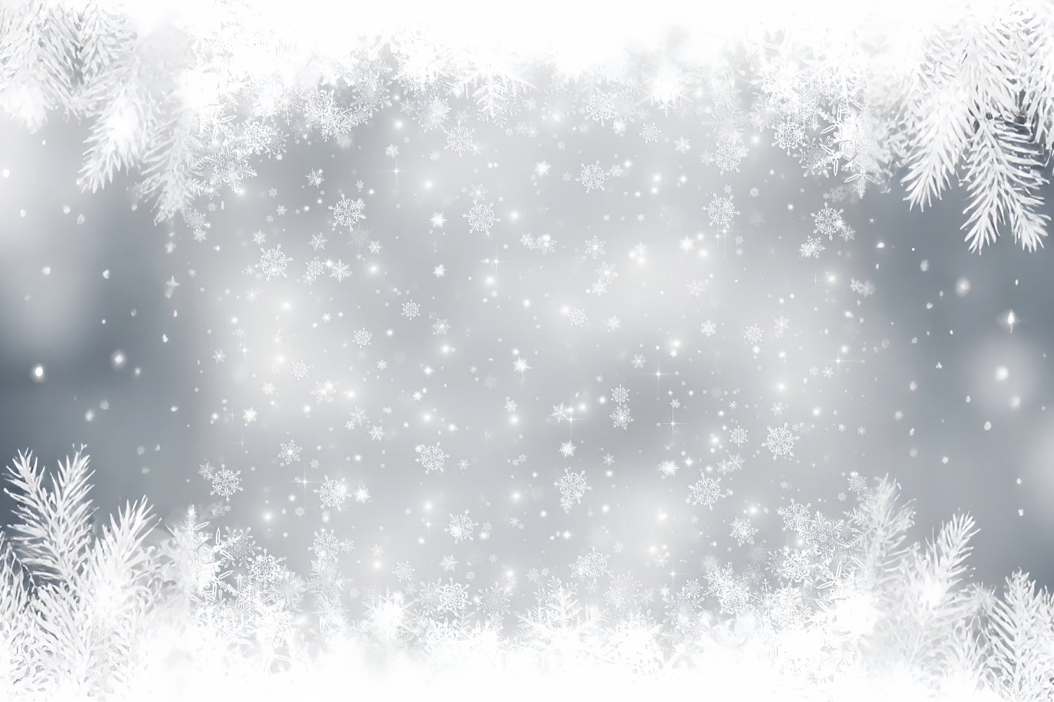 Winter Frozen Snow Wonderland Forest Backdrop BRP9-343