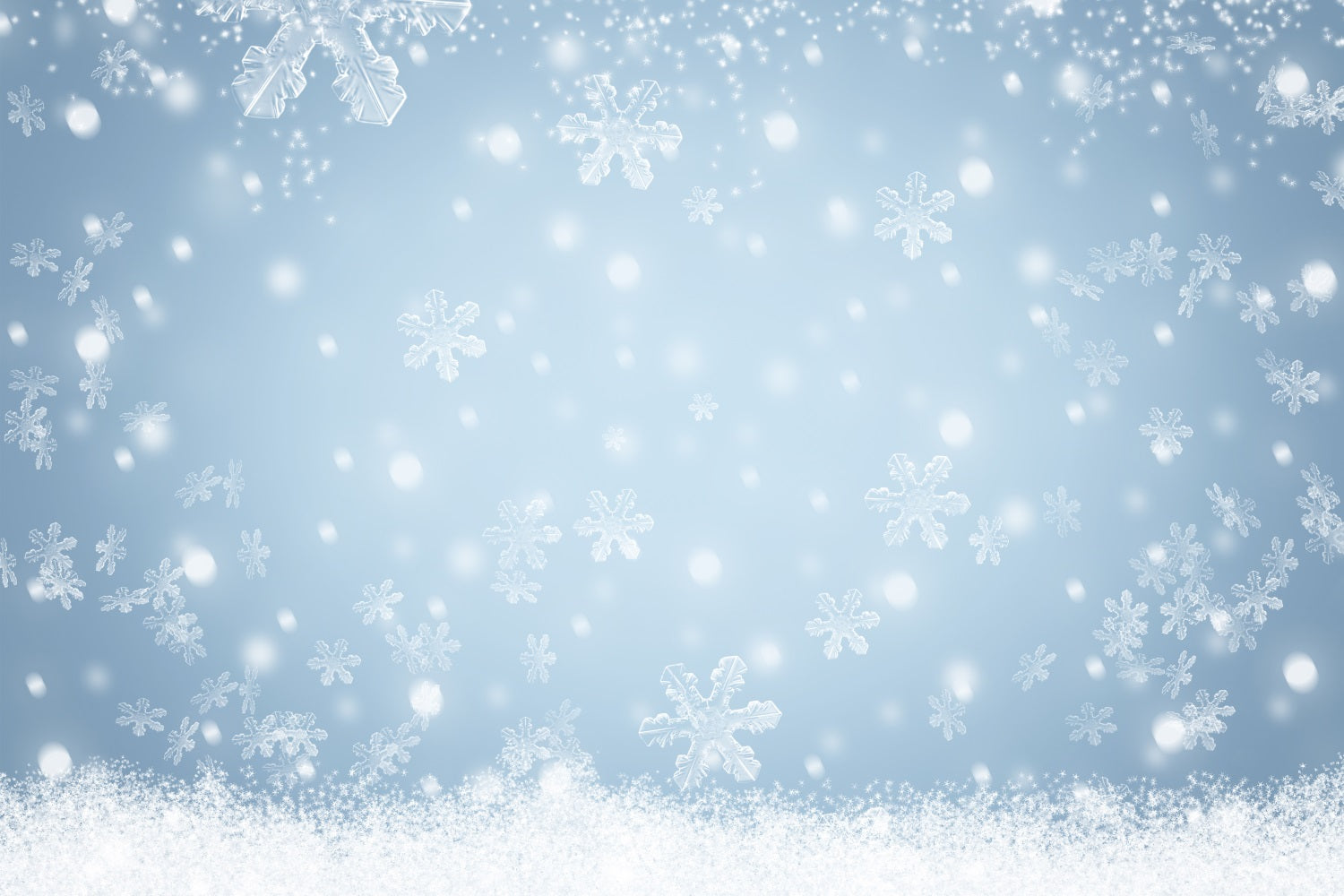 Winter Wonderland Glittering Snowflakes Backdrop BRP9-346