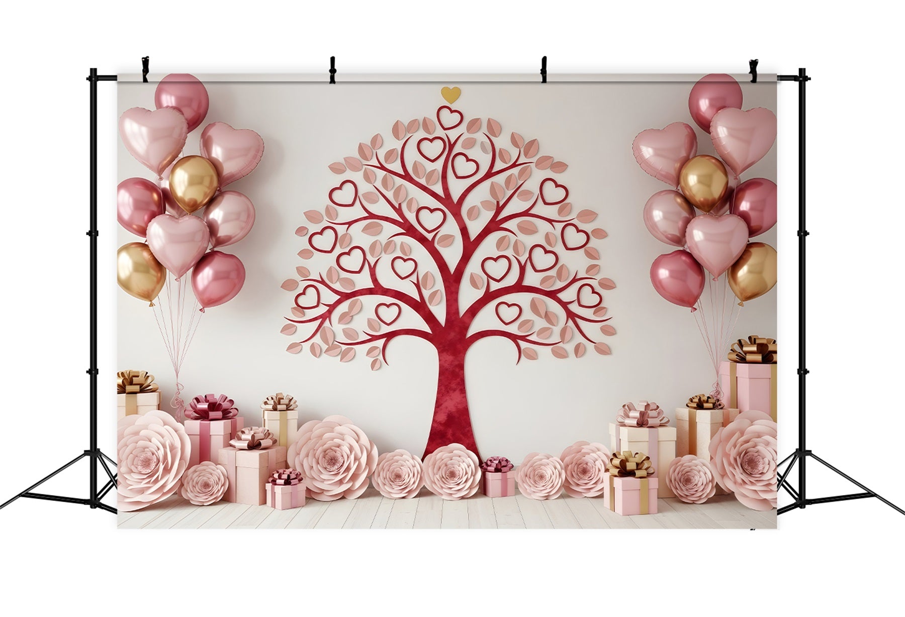 Valentines Backdrop Heart Tree Gift Display Valentines Day Backdrop By Magali