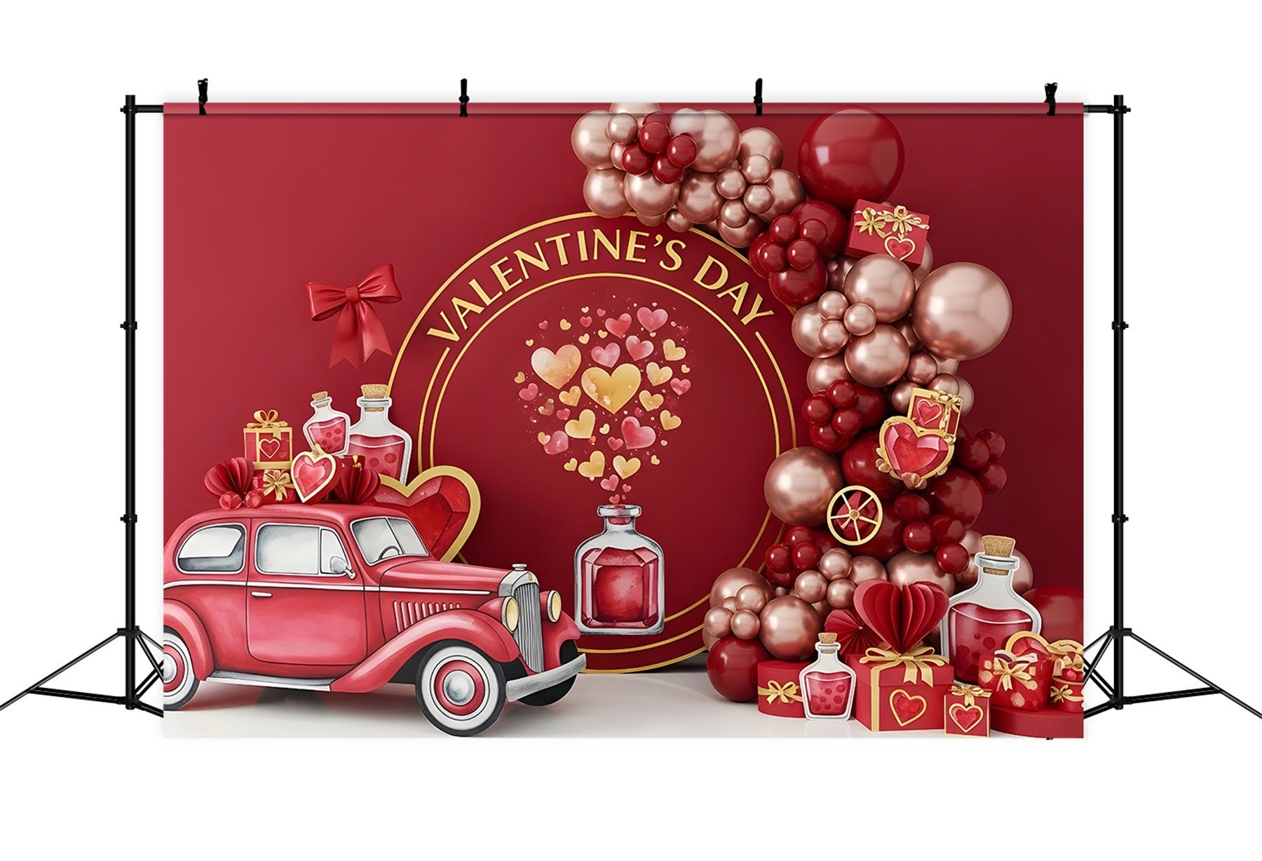 Valentines Backdrops Vintage Love Potion Car Valentine's Day Backdrop Ideas By Magali
