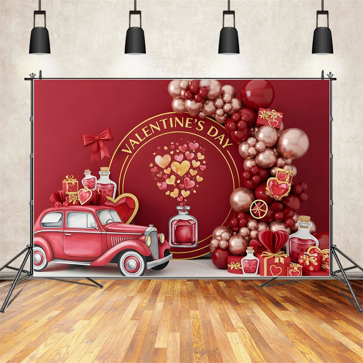 Valentines Backdrops Vintage Love Potion Car Valentine's Day Backdrop Ideas By Magali