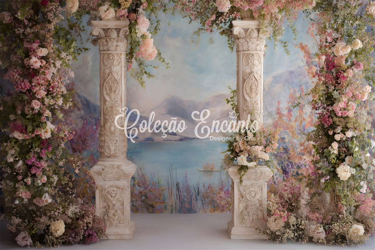 Mother's Day Photo Backdrop Floral Columns Mountain View Mothers Day Photo Backdrop Ideas By Magali