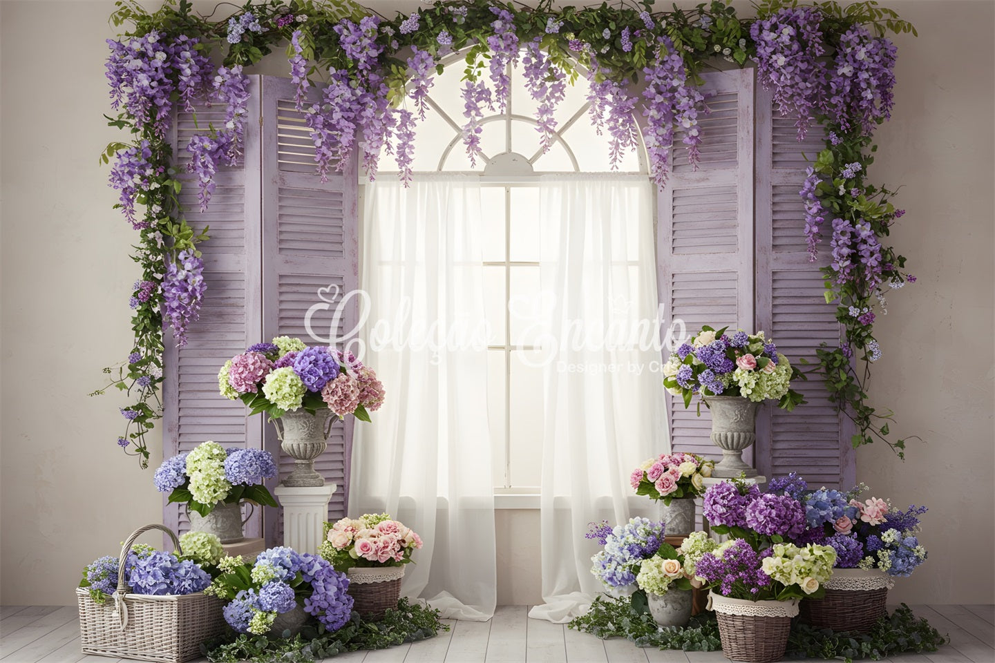 Mother's Day Picture Backdrop Purple Wisteria Window Mother's Day Backdrop Ideas By Magali