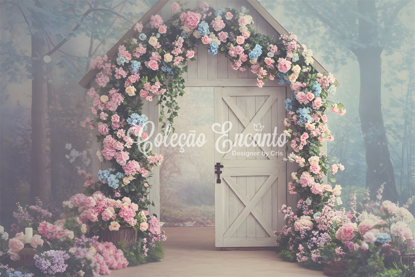 Mother's Day Photography Backdrops Enchanted Floral Cottage Mothers Day Backdrop By Magali
