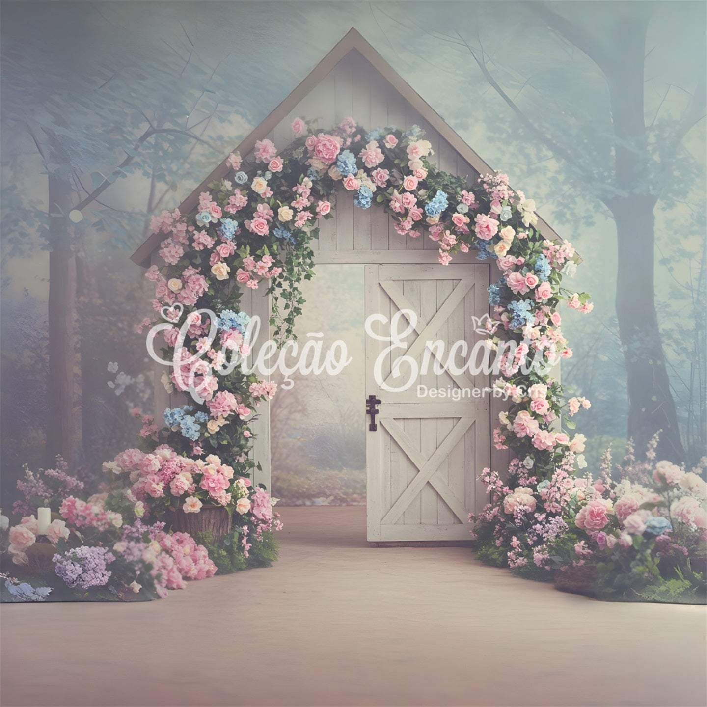 Mother's Day Photography Backdrops Enchanted Floral Cottage Mothers Day Backdrop By Magali