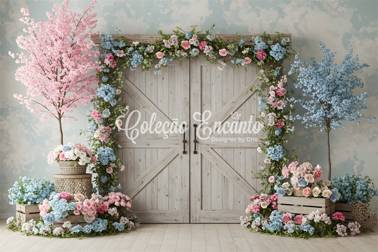 Mothers Day Photo Backdrop Ideas Pastel Cherry Blossom Door Backdrop Mother's Day By Magali