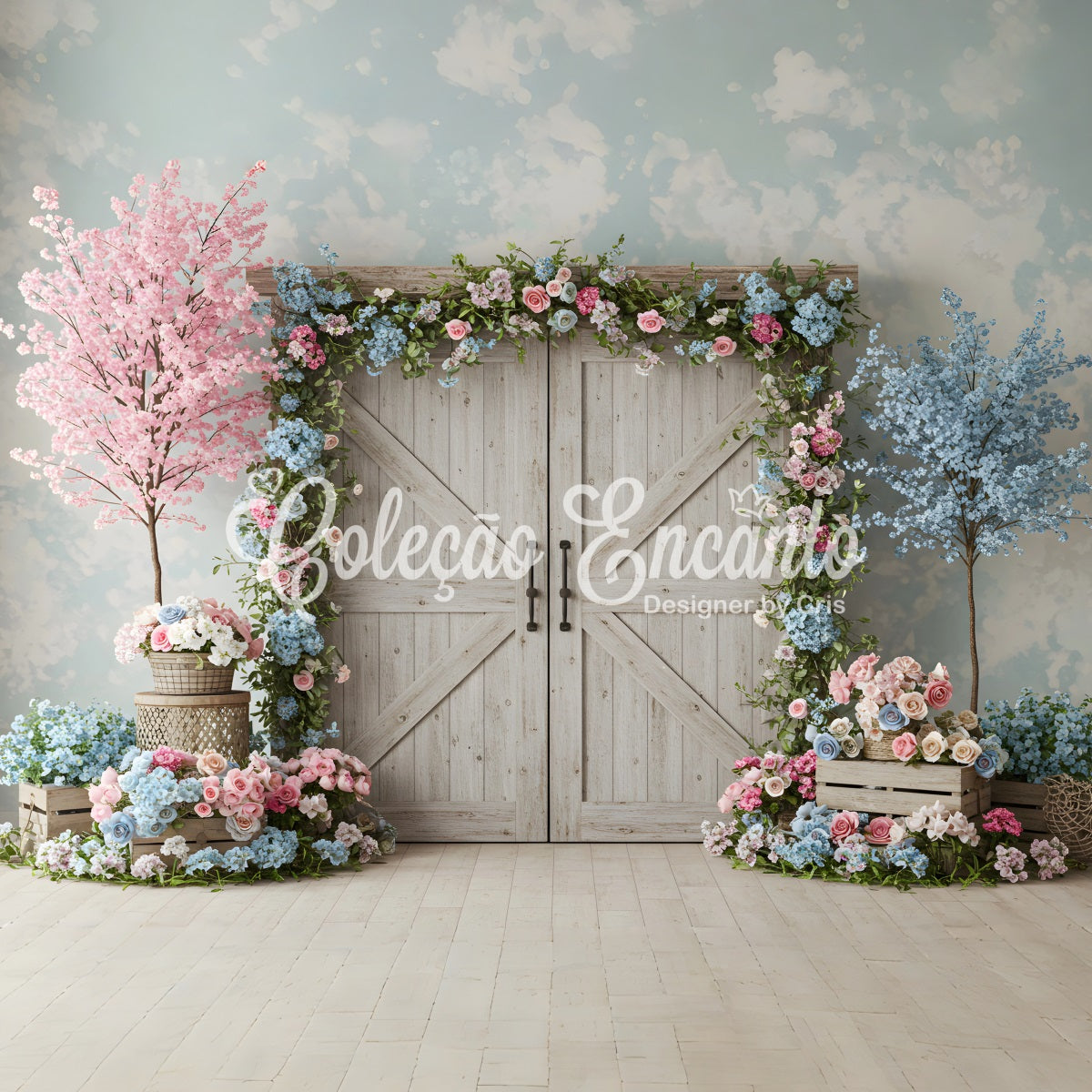 Mothers Day Photo Backdrop Ideas Pastel Cherry Blossom Door Backdrop Mother's Day By Magali