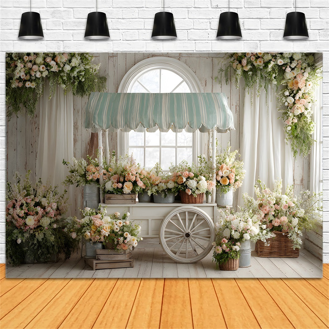 Easter Window Spring Light Backdrop Bloom Cart White Window Easter Backdrop By Magali