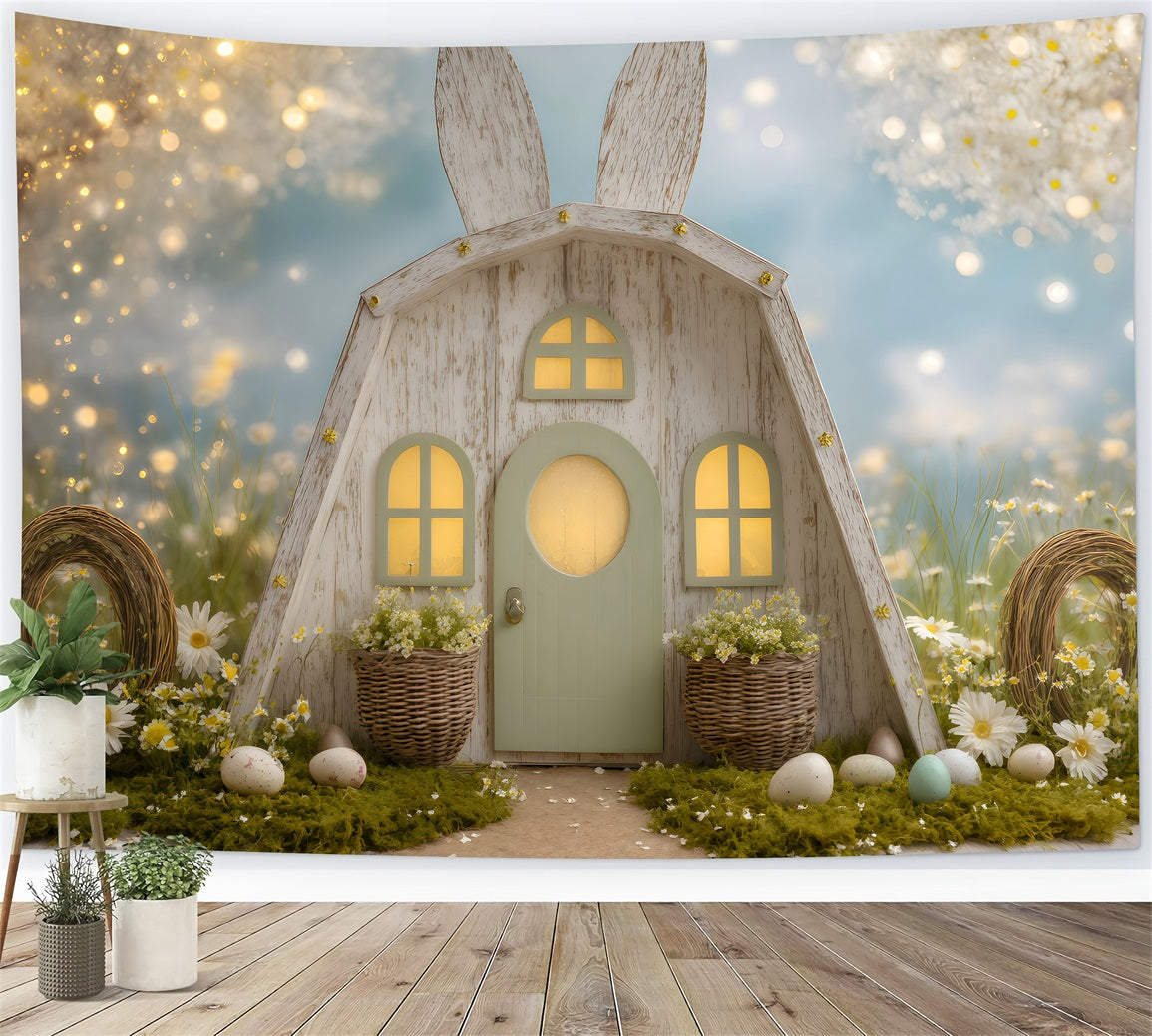 Easter Daisy Backdrop Ears Door Twig Wreaths Easter Backdrop Photos By Magali