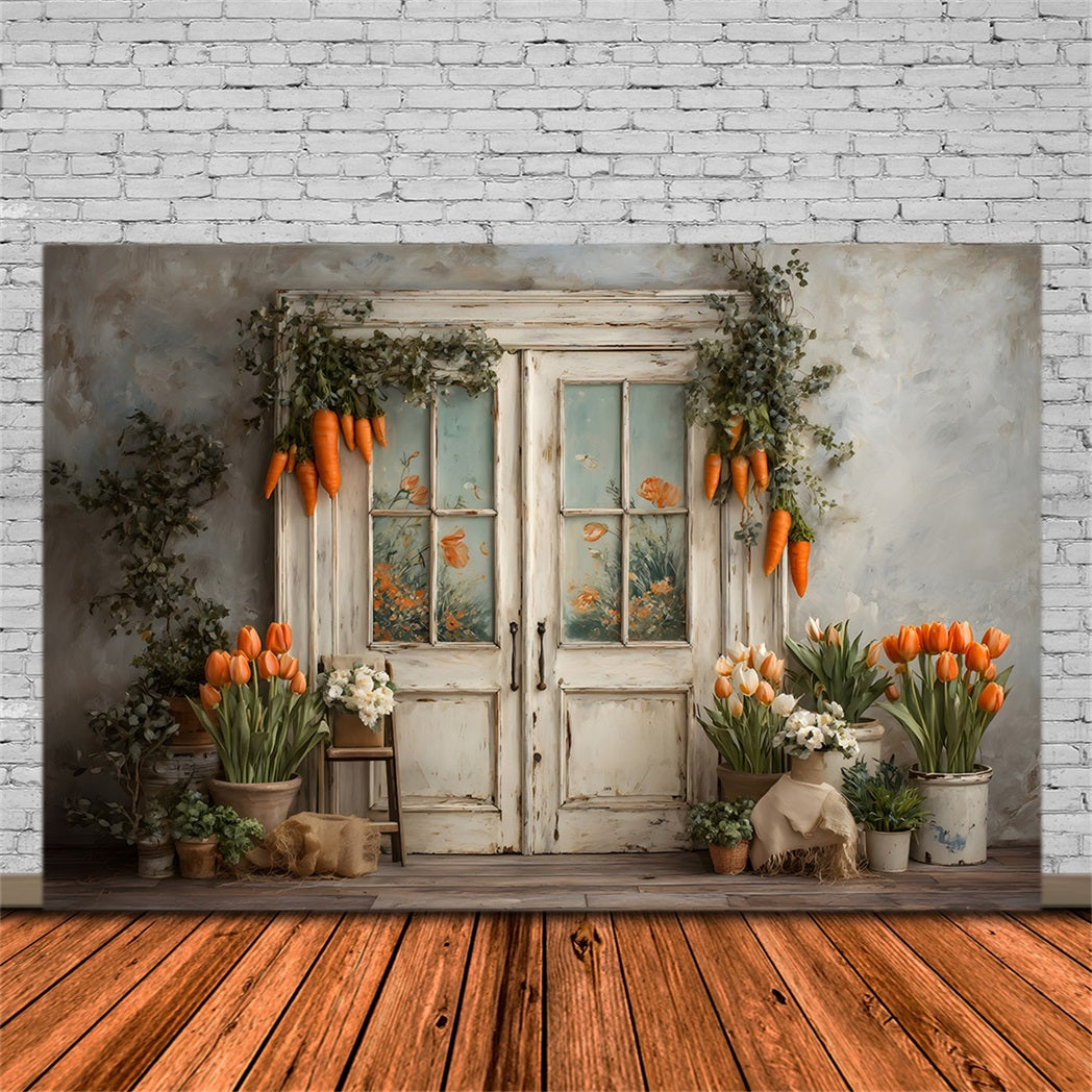 Carrot Backdrop Dppr Garland Tulip Daisy Easter Backdrops Ideas By Magali