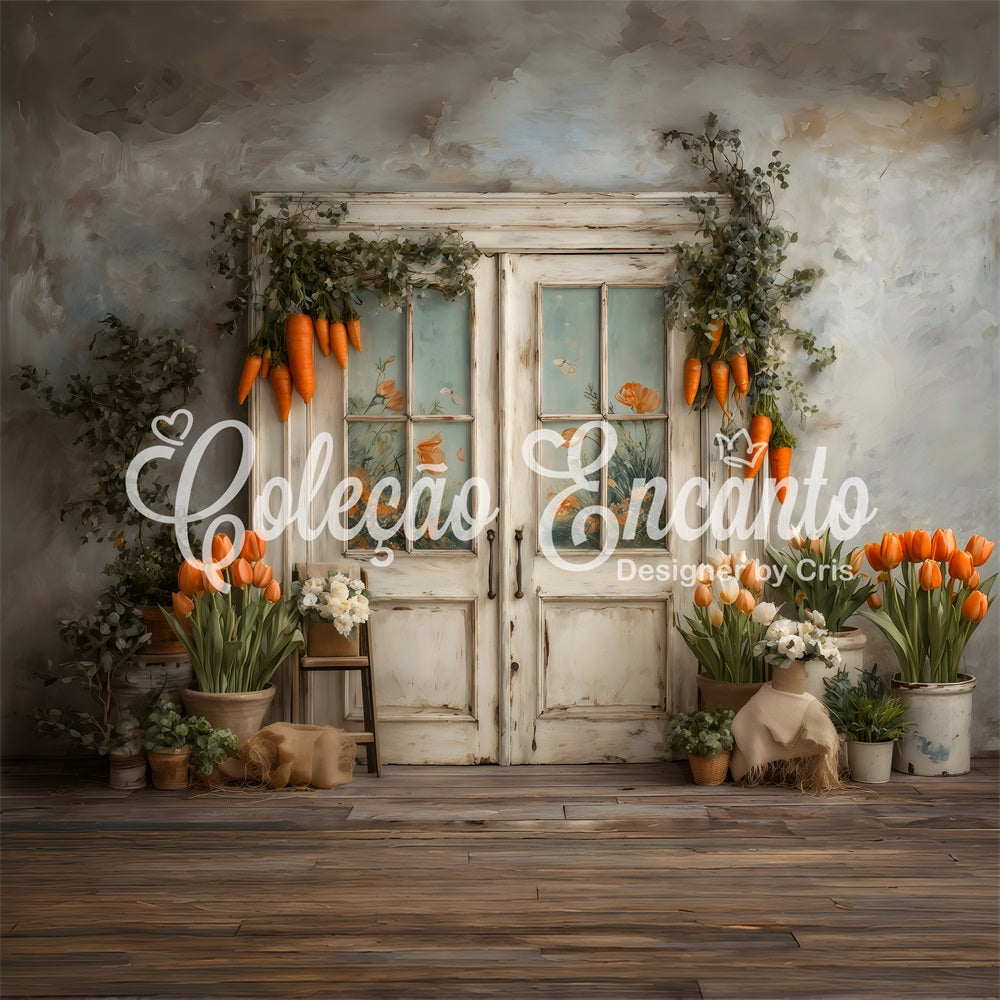 Carrot Backdrop Dppr Garland Tulip Daisy Easter Backdrops Ideas By Magali