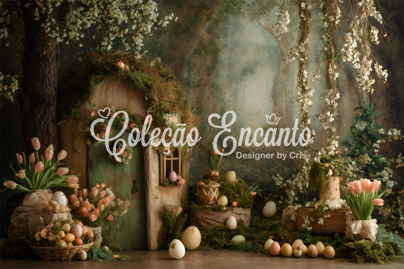 Easter Bunny Burrow Backdrop Hobbit Door Egg Baskets Outdoor Easter Backdrop Ideas By Magali
