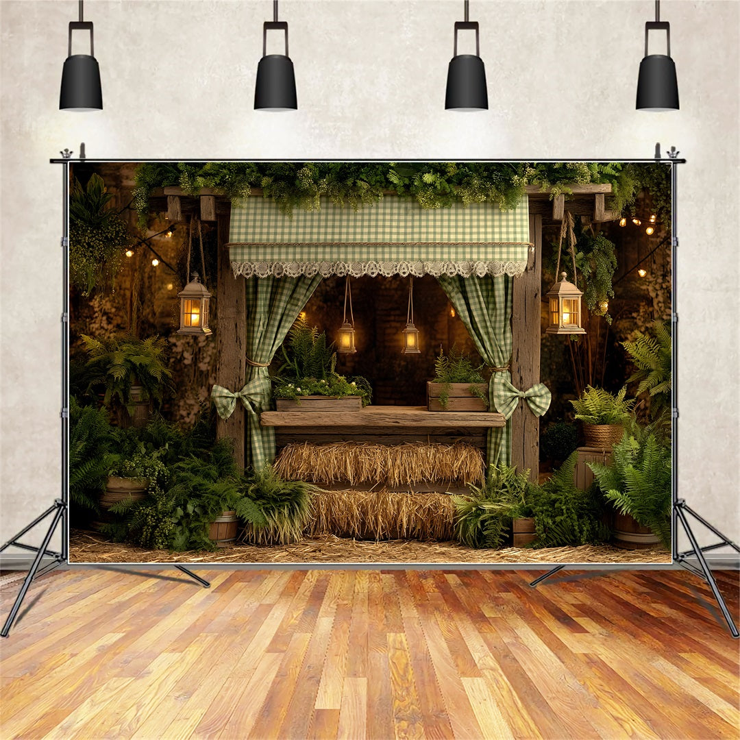Easter Farm Barn Backdrop Rustic Fern Hay Stall Backdrops For Easter Pictures By Magali