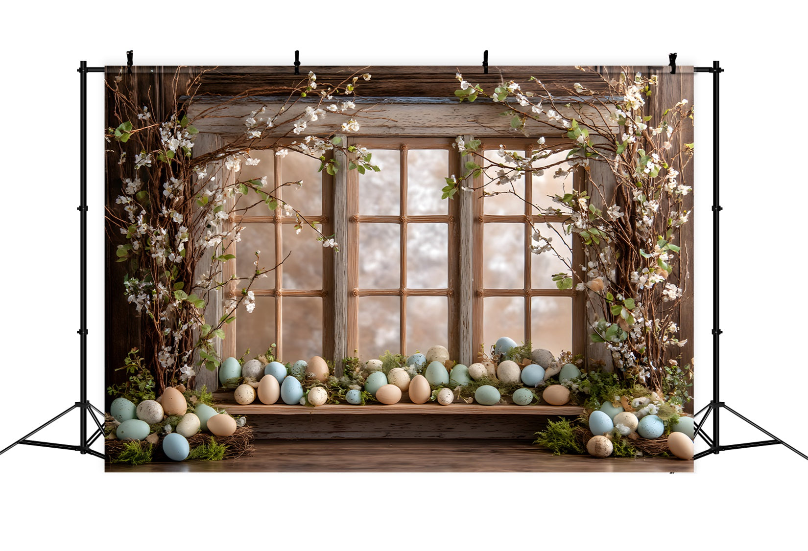Egg Backdrop Rustic Window Flower Blooms Backdrop Ideas For Easter Pictures By Magali
