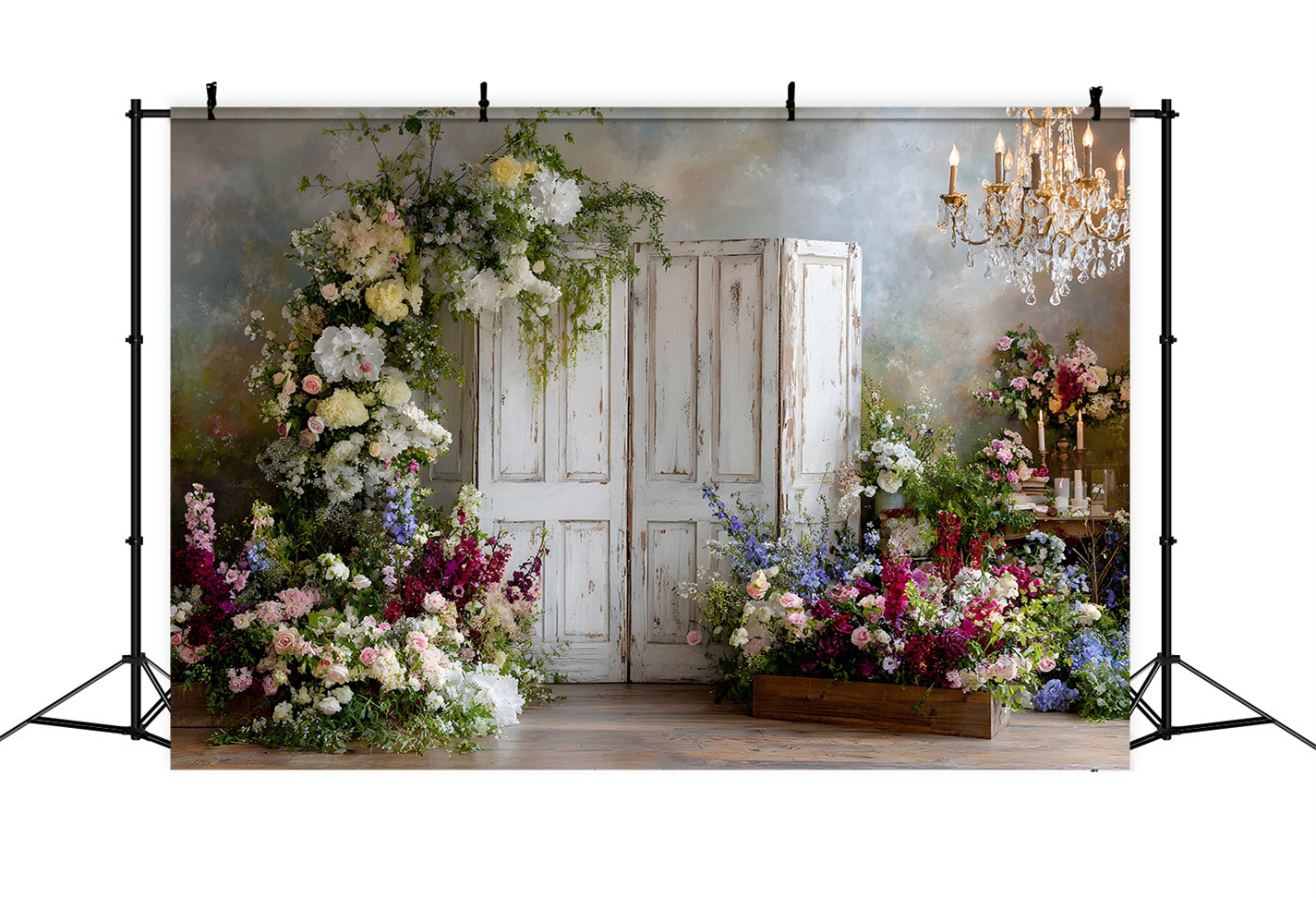 Mothers Day Backdrop Vintage Floral Doors Chandeliers Happy Mothers Day Backdrop By Magali