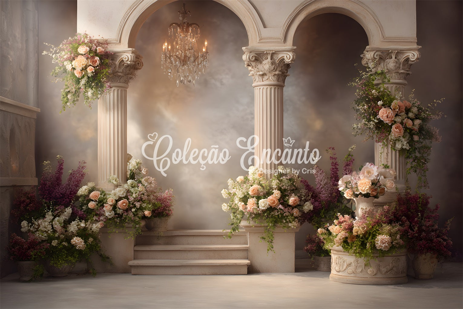 Mother's Day Backdrop Ideas Classical Stone Columns Floral Mothers Day Backdrop Ideas By Magali