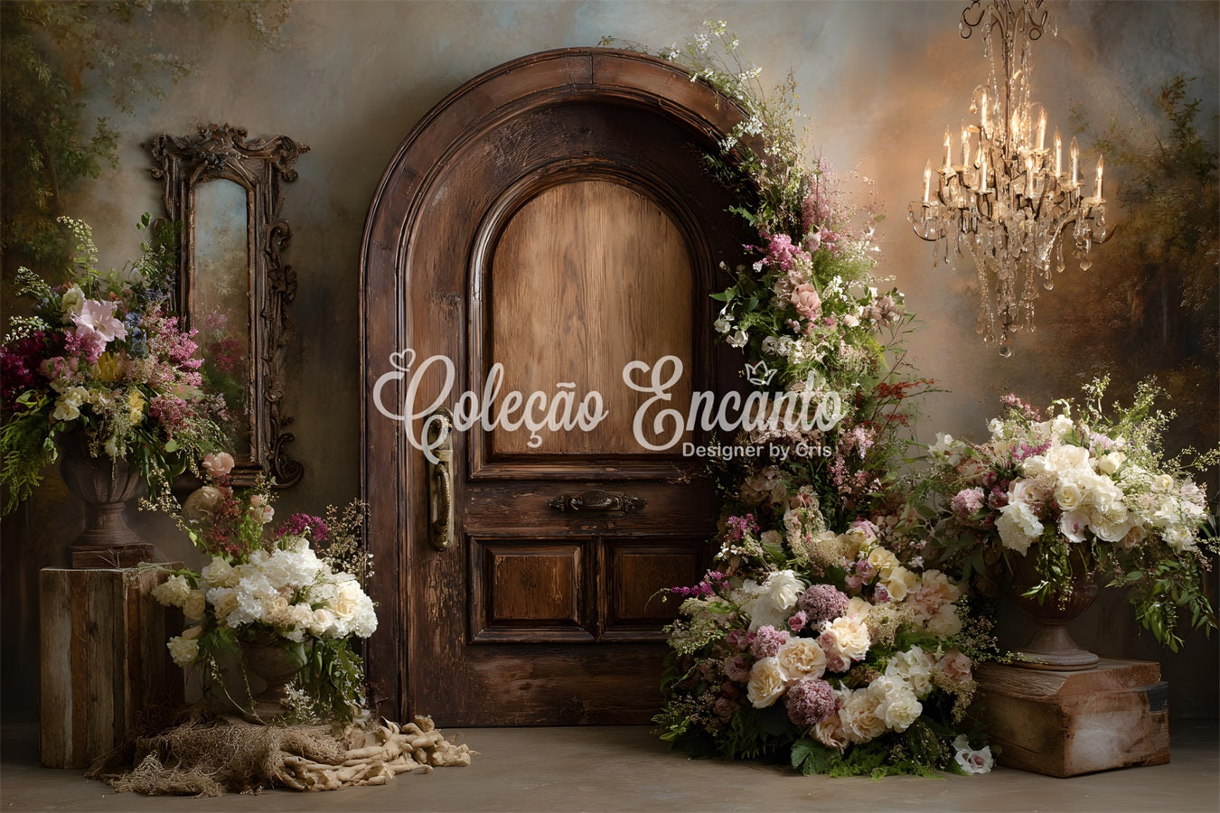 Mother's Day Photo Backdrop Ideas Vintage Arch Door Floral Mothers Day Picture Backdrop By Magali