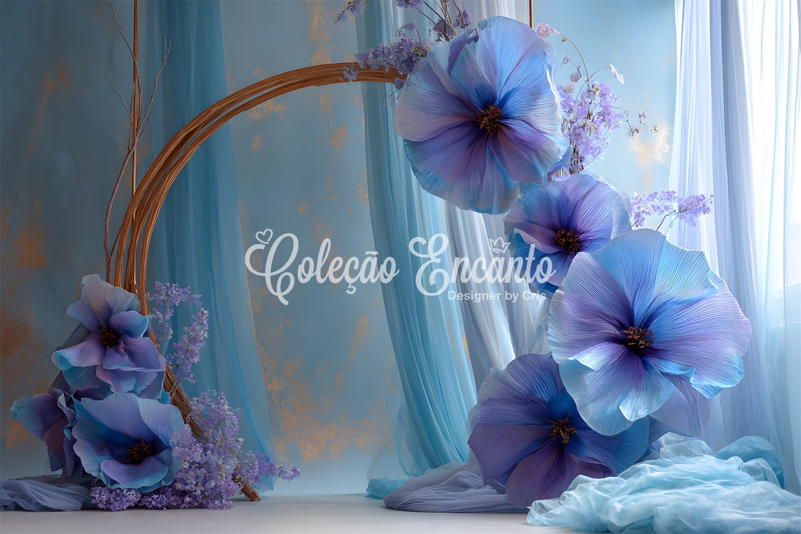 Mothers Day Photo Backdrops Purple Floral Arch Butterfly Happy Mothers Day Backdrops By Magali