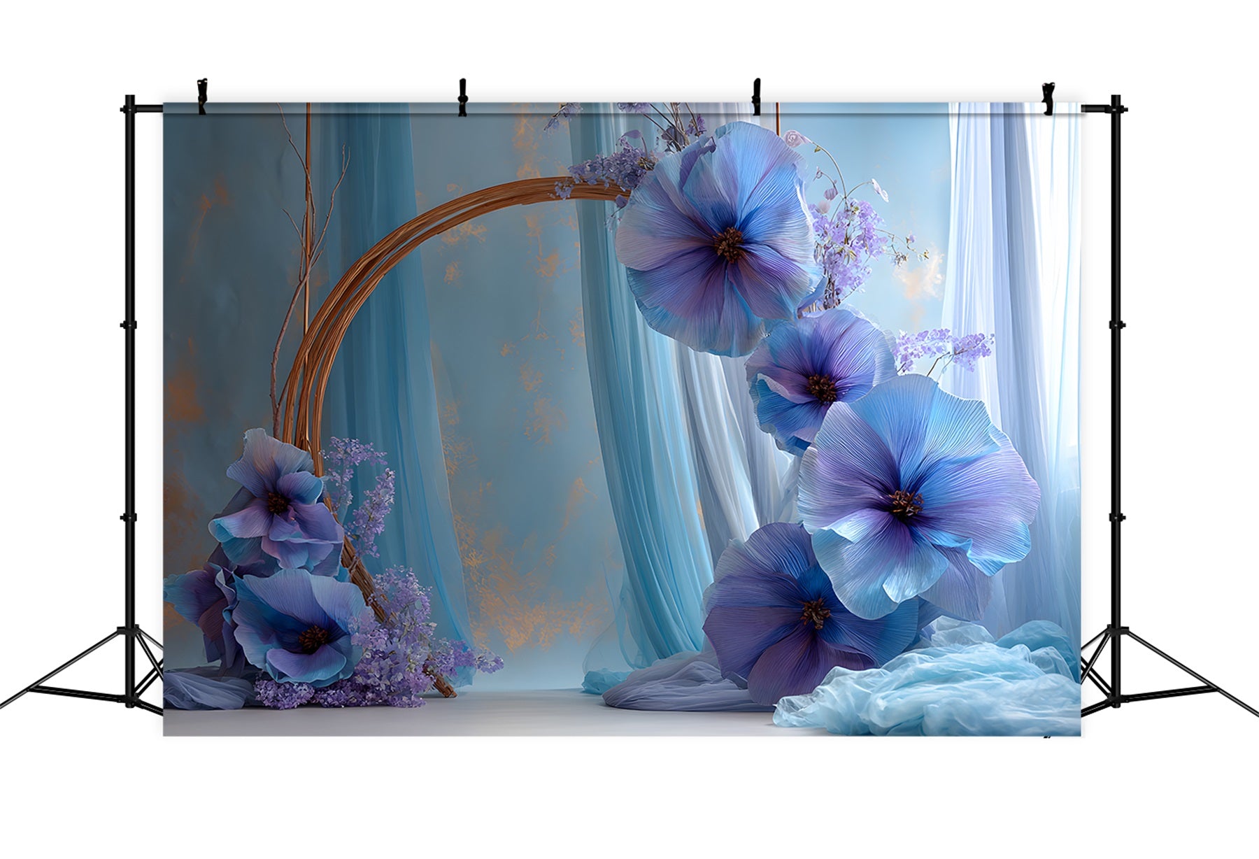 Mothers Day Photo Backdrops Purple Floral Arch Butterfly Happy Mothers Day Backdrops By Magali