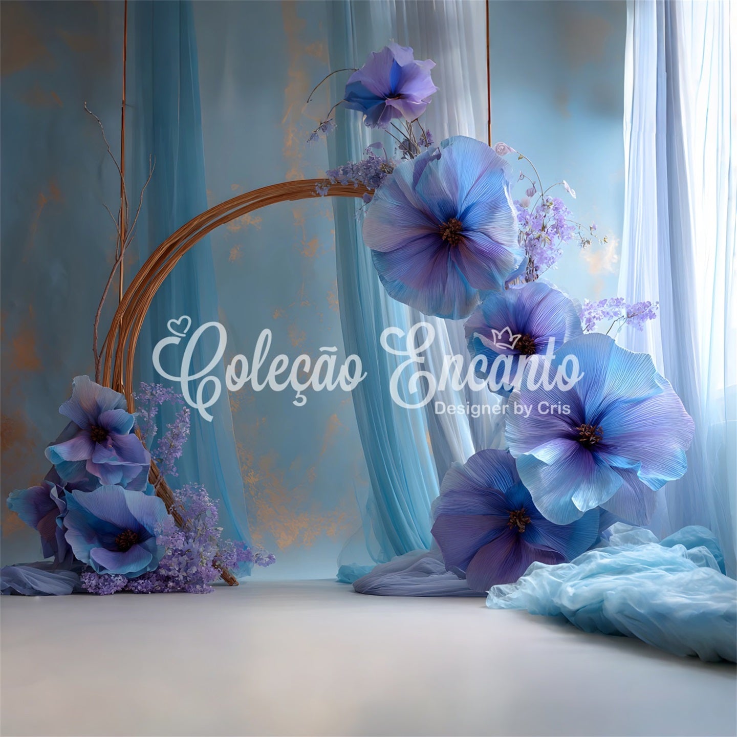 Mothers Day Photo Backdrops Purple Floral Arch Butterfly Happy Mothers Day Backdrops By Magali