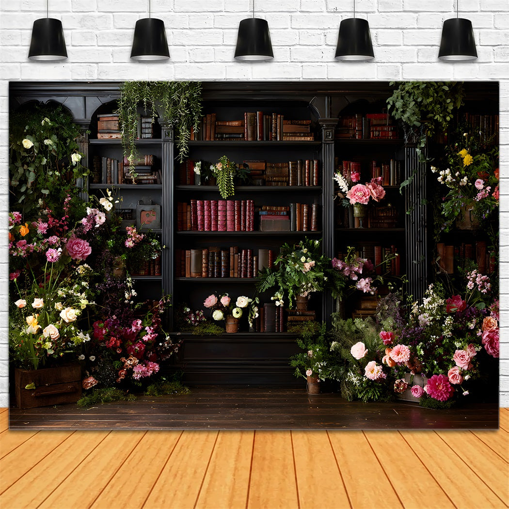 Mother's Day Picture Backdrop Library Blooms Vintage Charm Mothers Day Photo Booth Backdrop By Magali