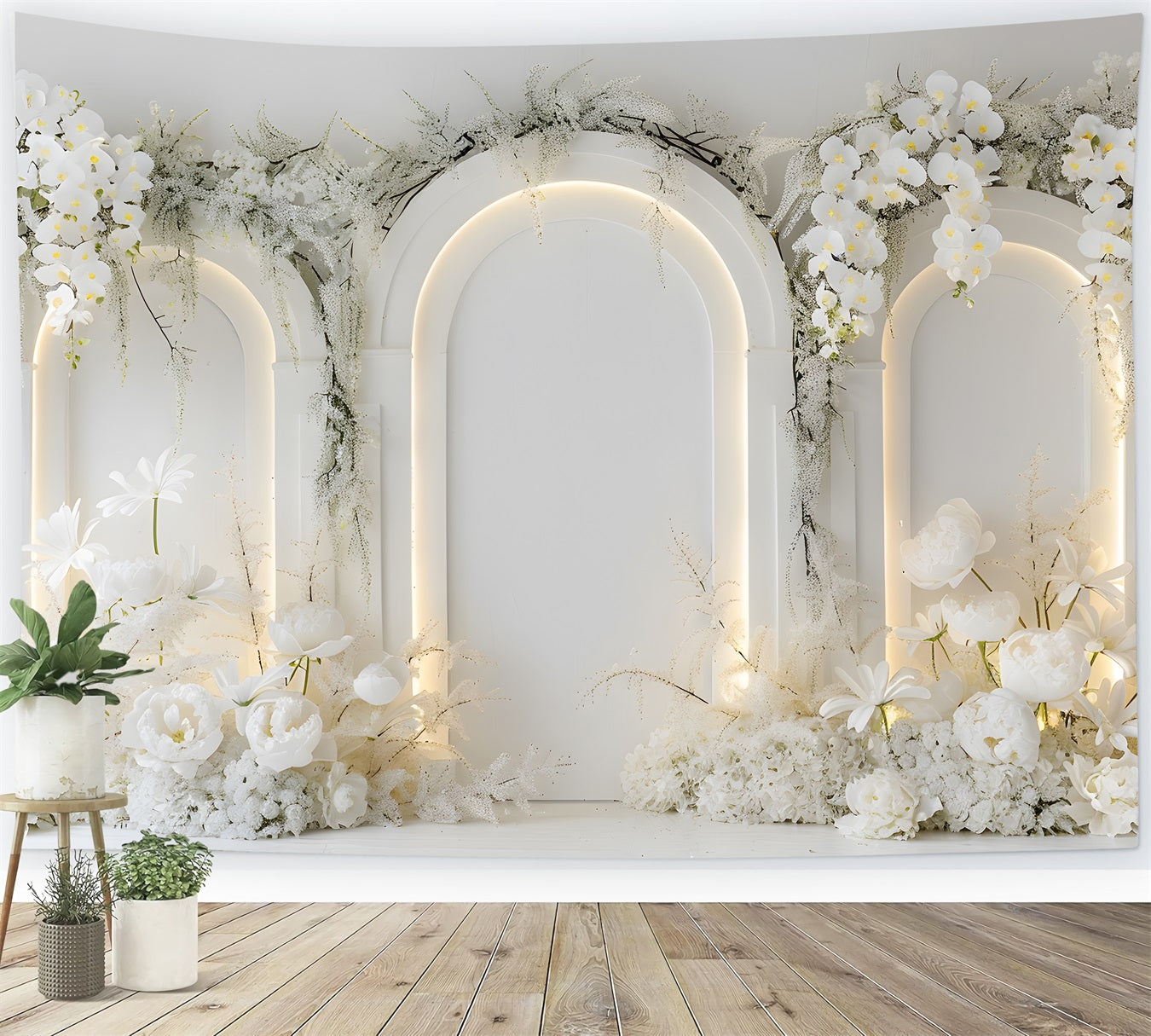 Mothers Day Photo Backdrop Ideas White Floral Arch Peonies Mother's Day Backdrops By Magali