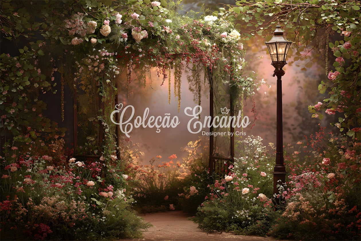 Mother Day Photo Backdrops Vintage Lantern Floral Arch Mother's Day Photography Backdrops By Magali