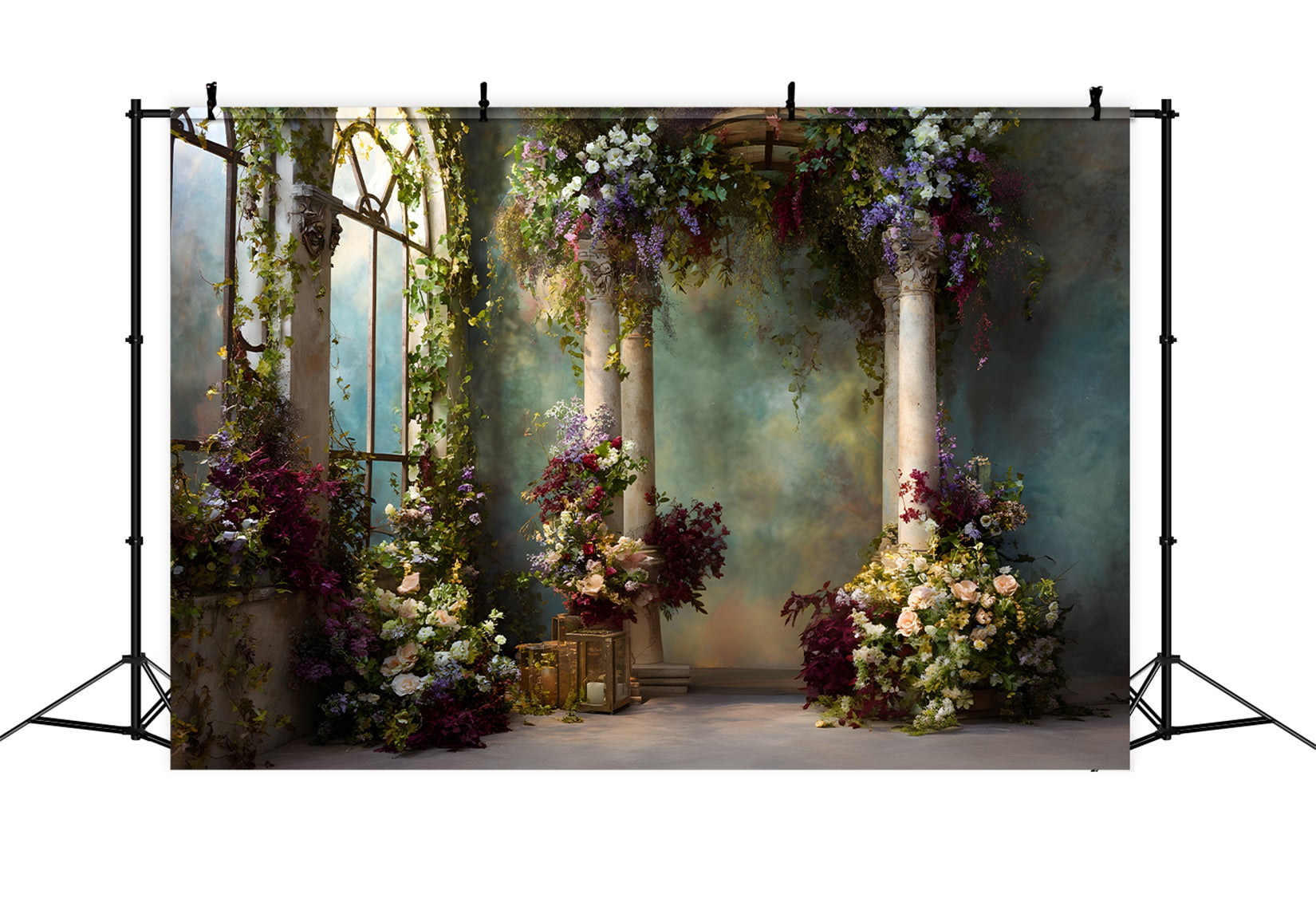 Backdrop Mother Day Romantic Pink Flower Portal Mother's Day Photo Booth Backdrops By Magali