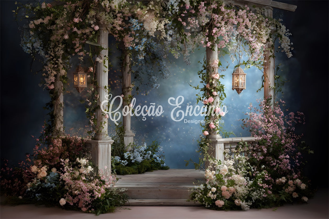 Simple Mother's Day Backdrop Whimsical Lantern Floral Archway Mothers Day Picture Backdrop By Magali