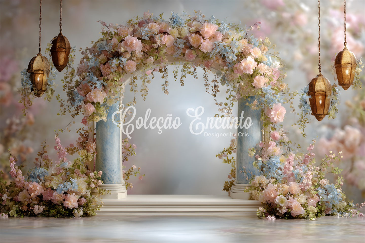 Mother's Day Backdrop Ideas Pastel Flower Garland Arch Happy Mother's Day Backdrop Ideas By Magali