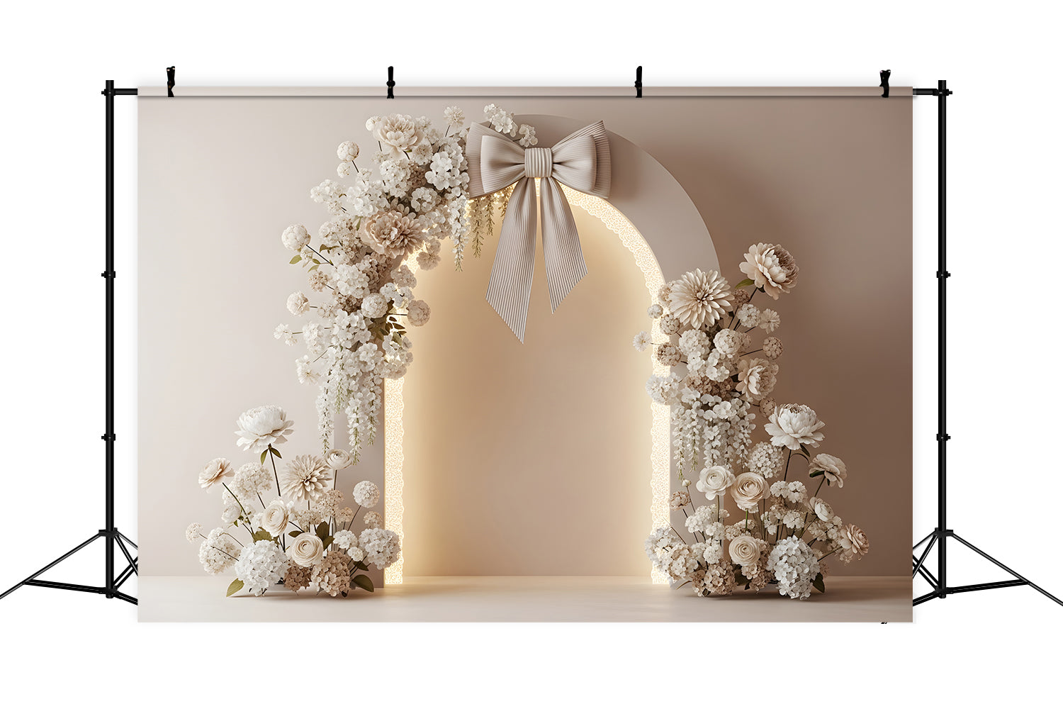 Mothers Day Flower Backdrop Ivory Bow Floral Arch Glow Mothers Day Photo Backdrop Ideas By Magali
