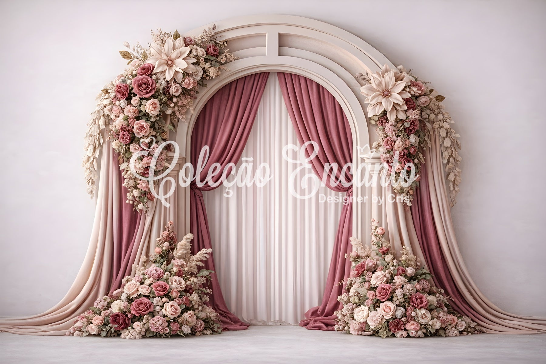 Backdrops For Mother's Day Blush Rose Arch Curtain Frame Mother Day Photo Backdrops By Magali