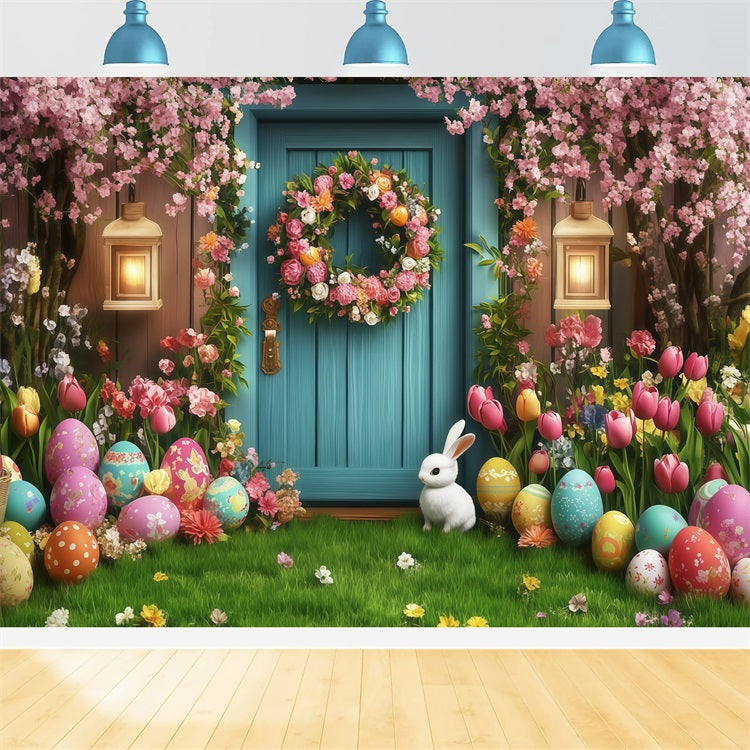 Easter Backdrop Ideas Dreamy Door Bunny Egg Backdrop CJJ-164