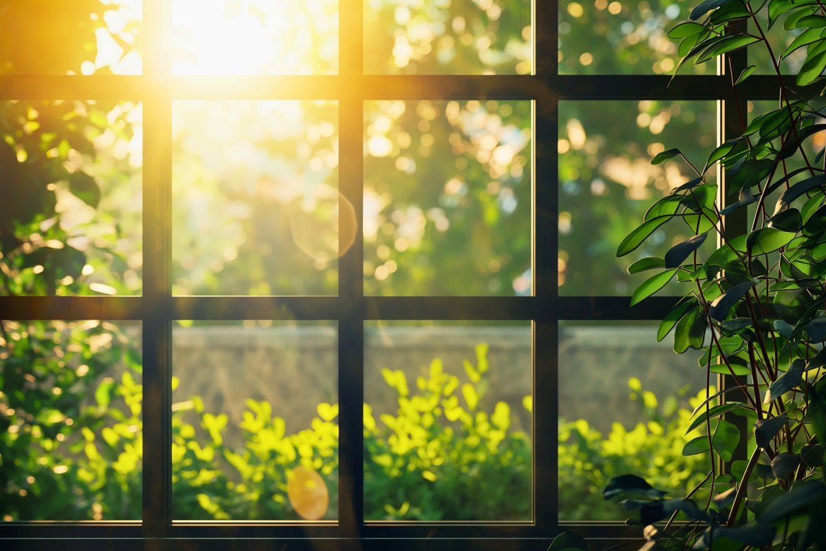 Photography Backdrops Forest Sunlit Greenery Cozy Window Backdrop CJJ2