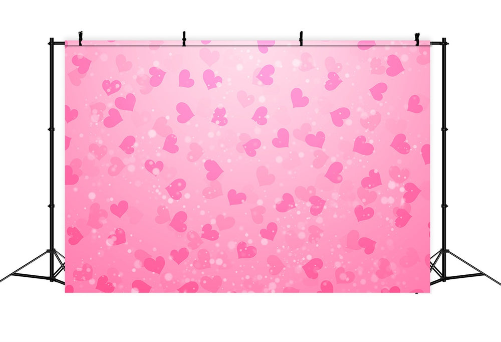 Pink Girl Backdrops Glittering Love Bokeh Pink Backdrop CJJ2-71