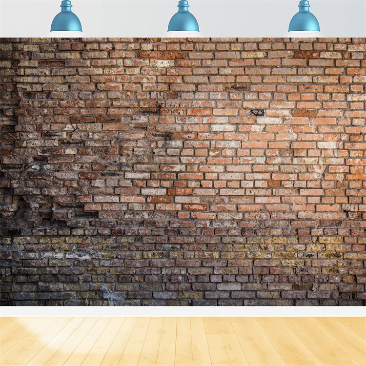 Backdrop Brick Wall Aged Weathered Red Brick Backdrop CJJ3-12