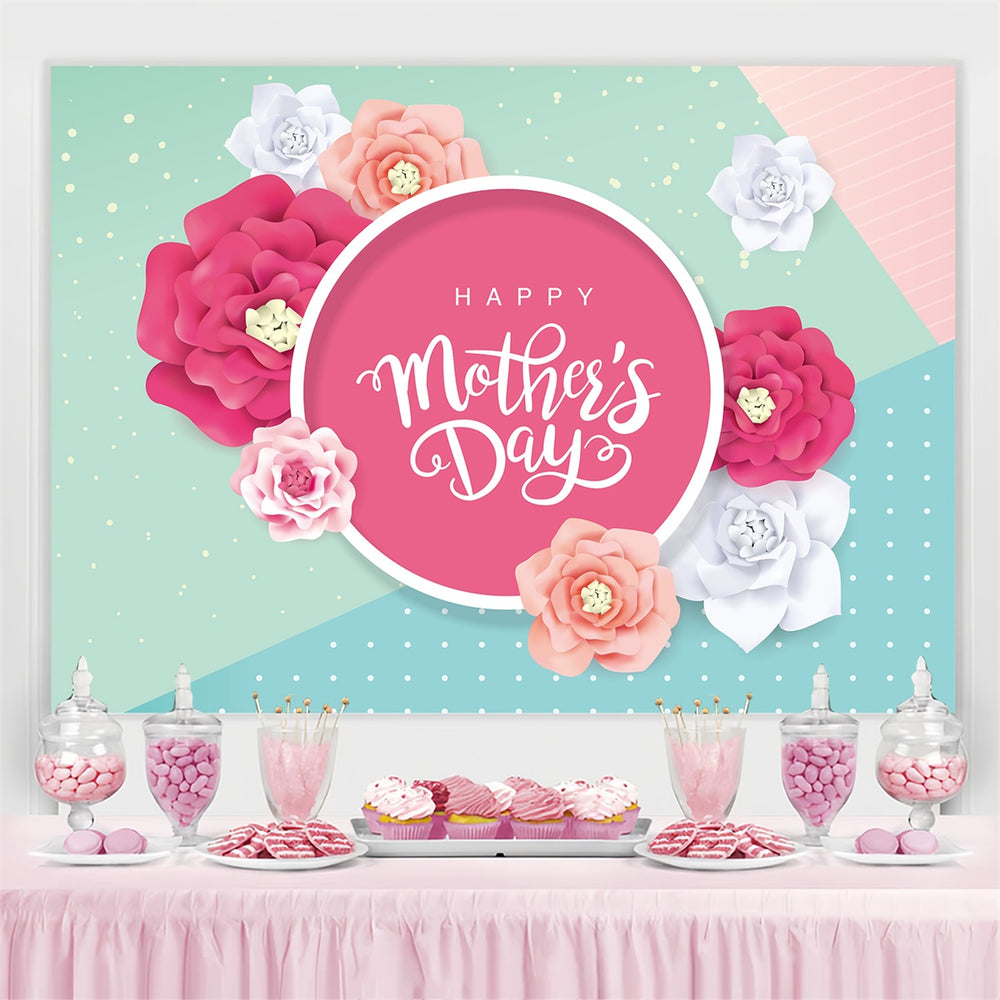 Mothers Day Backdrop Ideas Delicate Paper Flower Customized Backdrop C