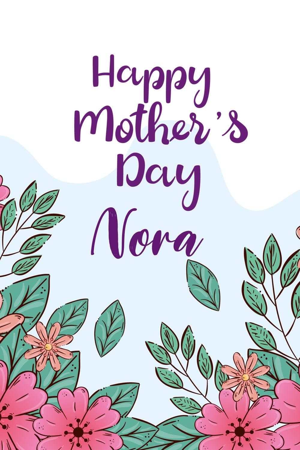 Mother's Day Backdrops Gentle Pastel Wildflower Custom Backdrop CJJ3-150