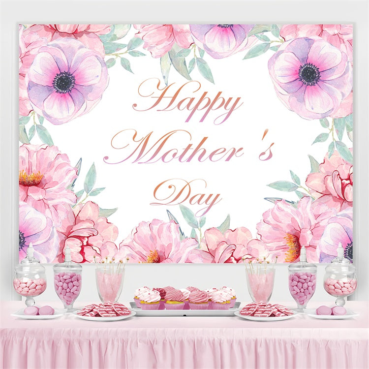Mothers Day Backdrop Ideas Charming Pink Bloom Customized Backdrop CJJ3-167
