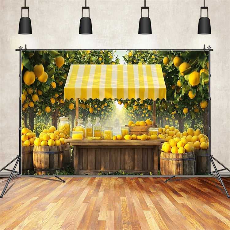 Lemon Backdrop Rustic Lemon Tree Summer Backdrop CJJ3-253