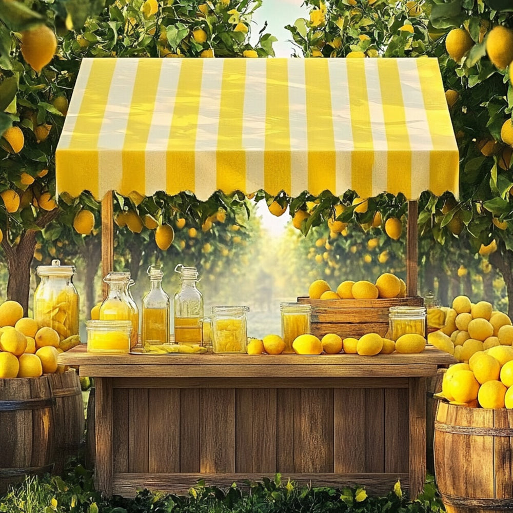 Lemon Backdrop Rustic Lemon Tree Summer Backdrop CJJ3-253