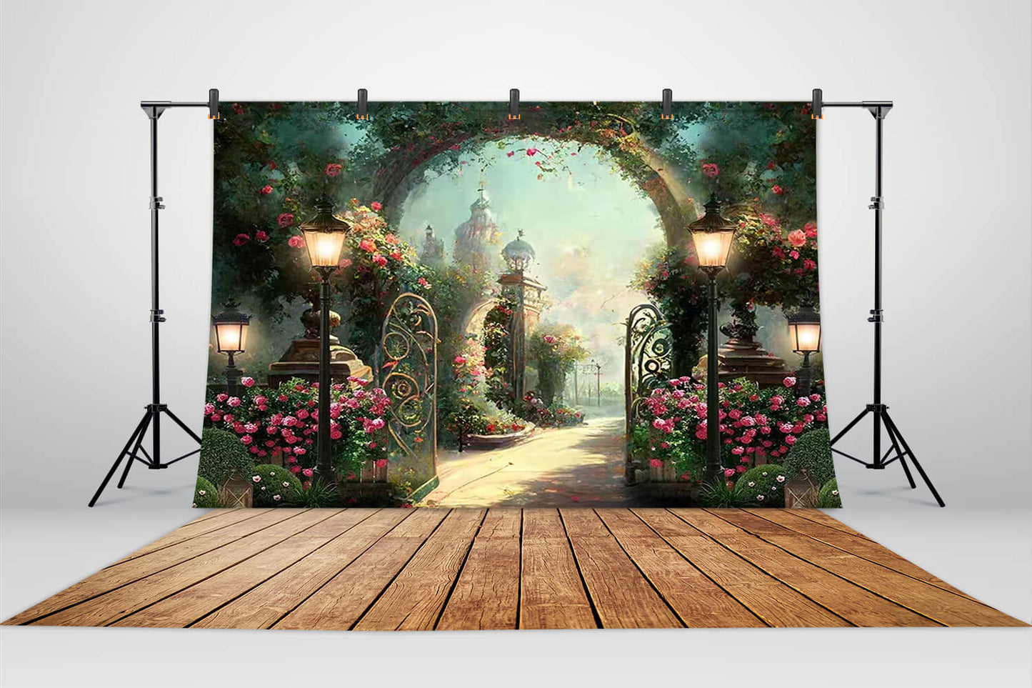 Oil Painting Garden Forest Vintage Photography Backdrop CM-1
