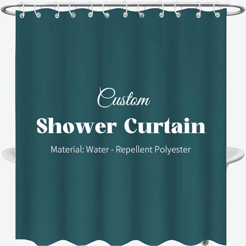 Custom Shower Curtain Personalized Photo Text Design