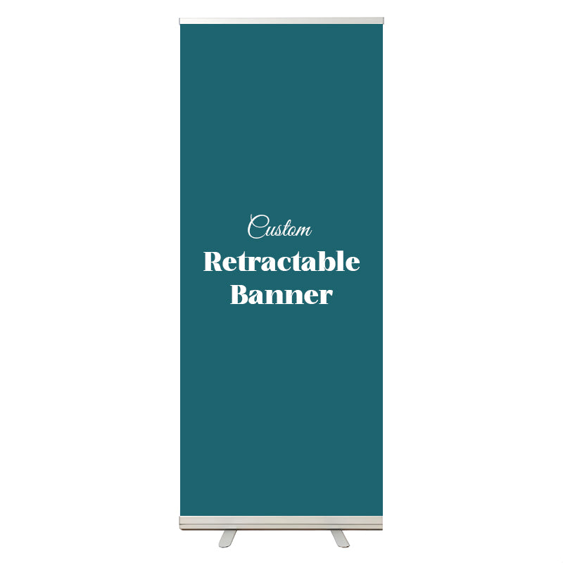Custom Retractable Banner With Stand Personalized Rectangular Backdrop