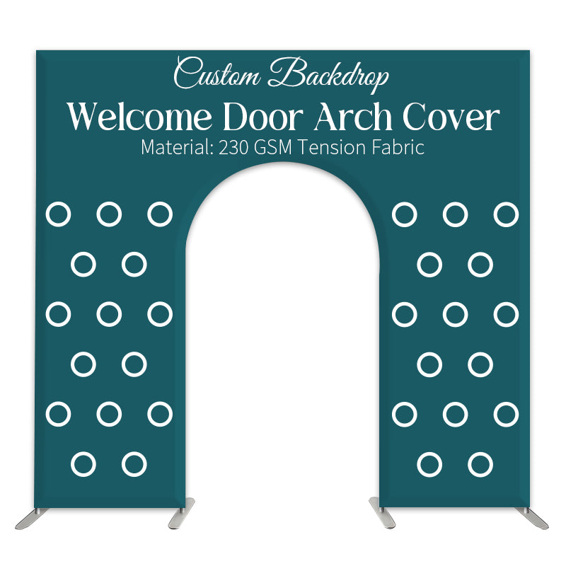 Custom Welcome Door Arch Backdrop Cover for Party Decor