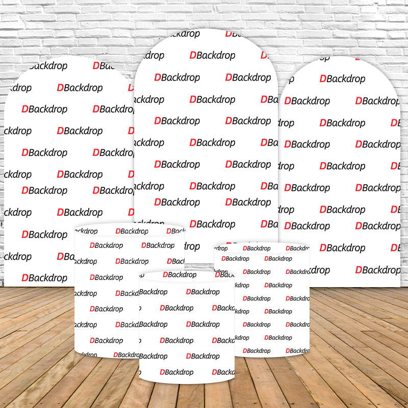 Custom Party Arch Backdrop with Plinth Cylinder Cover Kit