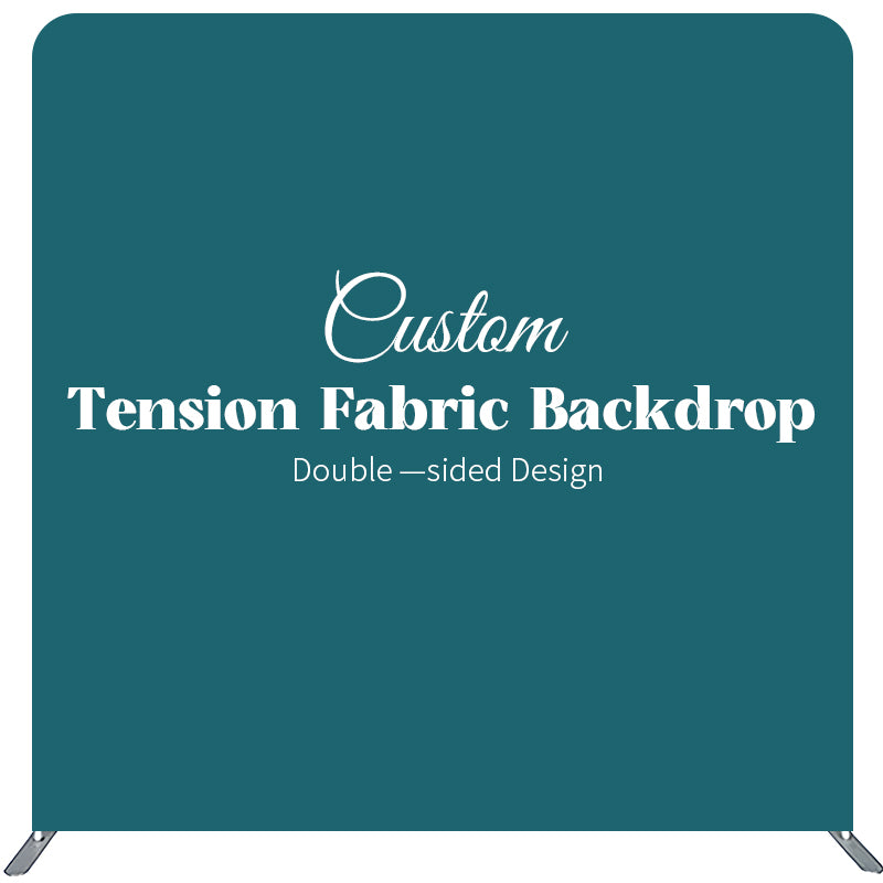 Custom Double-Sided Square Tension Backdrop Printed Photo